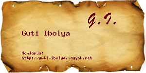 Guti Ibolya névjegykártya
